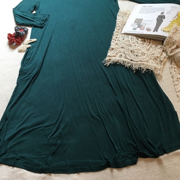 Comfy green midi dress Reborn J - Picture 2 of 8